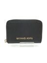 【中古】MICHAEL KORS◆コインケース/レザー/ブラック/レディース【服飾雑貨他】