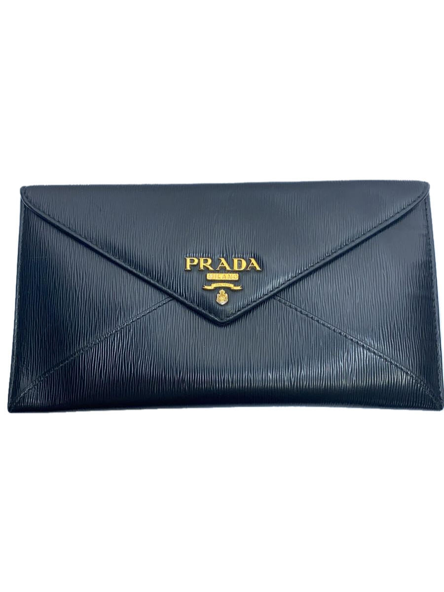 PRADA◆財布/レザー/BLK/メンズ//