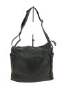 【中古】HIROFU◆ショルダーバッグ/レザー/BLK/無地【バッグ】