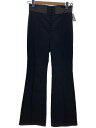 【中古】mame kurogouchi◆ハイウェストチノフレアトラウザーズ/2/コットン/BLK/無地/MM21PF-PT706【レディースウェア】