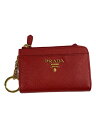 【中古】PRADA◆財布/レザー/RED/レディース/1PP122【服飾雑貨他】