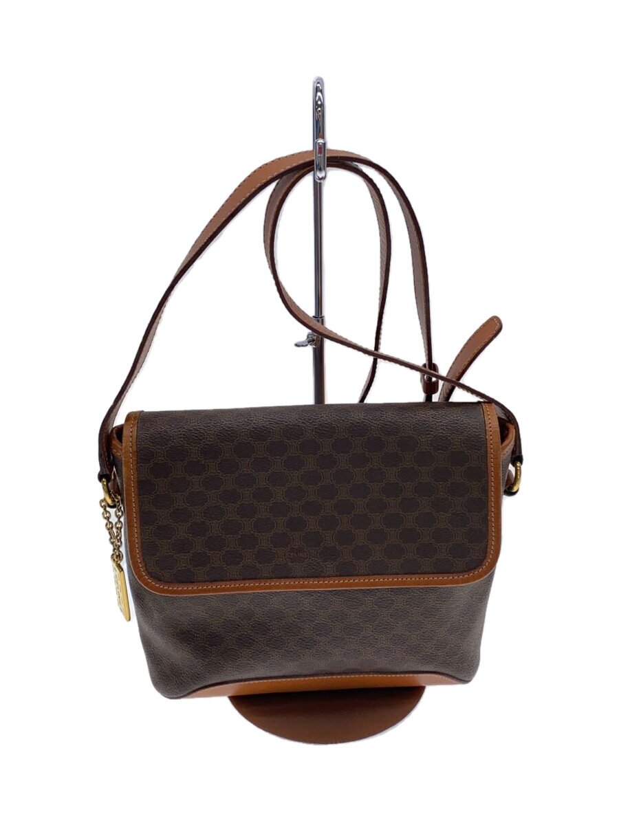 【中古】CELINE◆マカダム柄/バッグ/レザー/BRW//【バッグ】