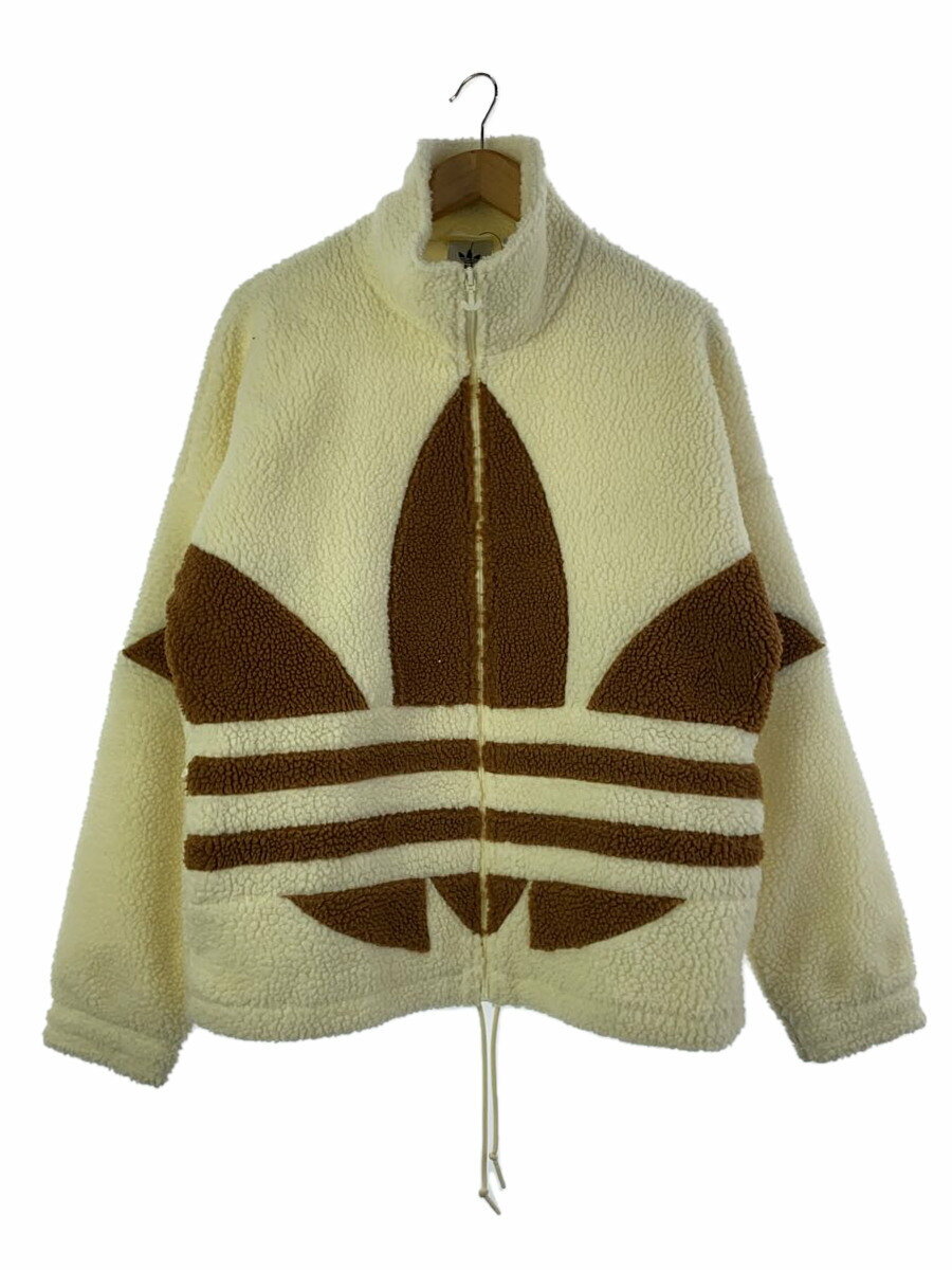 【中古】adidas◆フリースジャケット/L/ポリエステル/IVO/HR3181【メンズウェア】