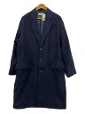 【中古】WYM LIDNM◆PE MELTON WIDE CHESTER COAT/L/ポリエステル/BLK/co627【メンズウェア】