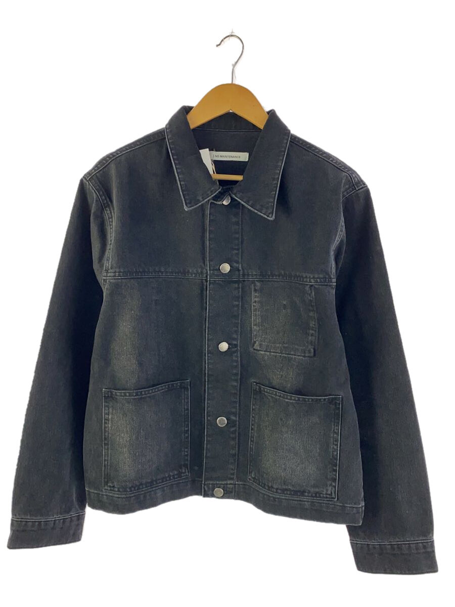 【中古】NO MAINTENANCE◆Gジャン/M/デニム/BLK/Washed Black Torai Jacket【メンズウェア】