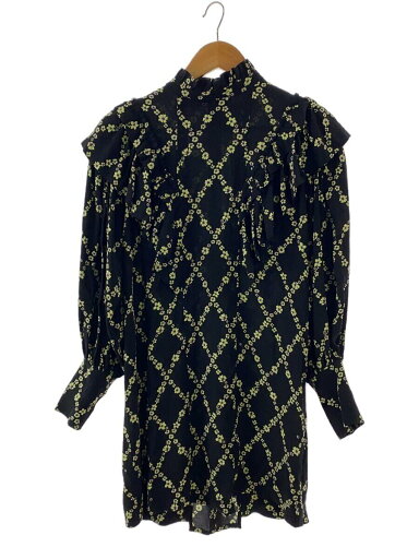 【中古】GANNI◆長袖ブラウス/34/レーヨン/BLK/花柄/32-06-21-06012【レディースウェア】 【中古】GANNI◆長袖ブラウス/34/レーヨン/BLK/花柄/32-06-21-06012【レディースウェア】