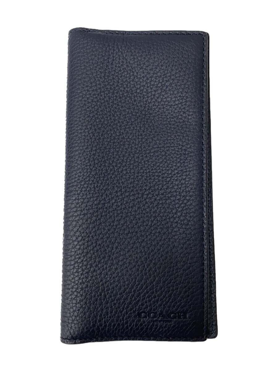 【中古】COACH◆長財布/レザー/NVY/メンズ/91807【服飾雑貨他】