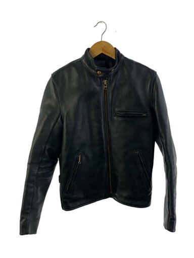 【中古】VANSON◆シングルライダースジャケット/USA製/TALONジップ/34/レザー/BLK/無地【メンズウェア】 【中古】VANSON◆シングルライダースジャケット/USA製/TALONジップ/34/レザー/BLK/無地【メンズウェア】