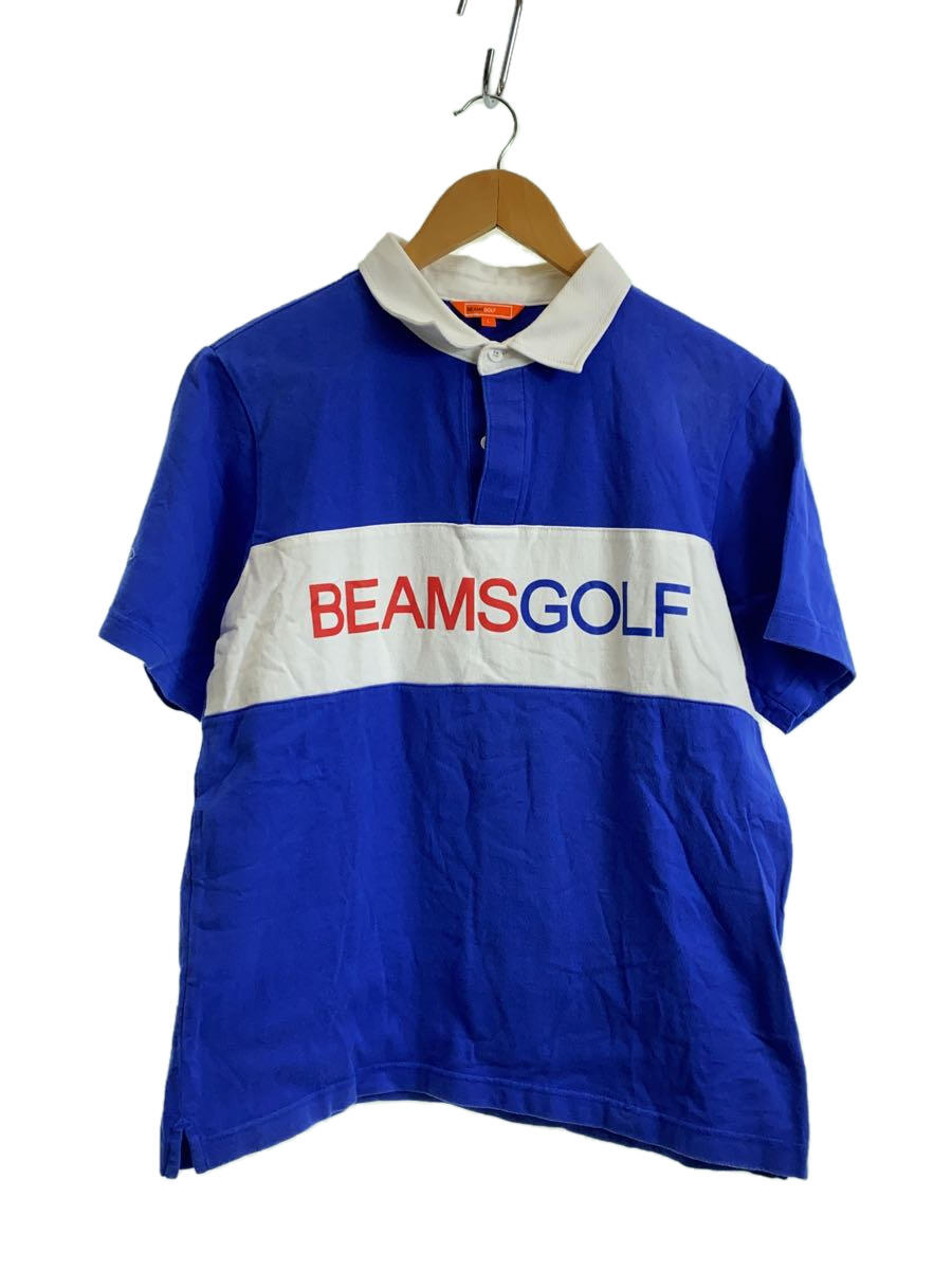 【中古】BEAMS GOLF◆ポロシャツ/L/コットン/BLU/82-02-0371-444【メンズウェア】