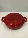 【中古】Staub◆鍋/サイズ:26cm/RED/40508-281【キッチン用品】