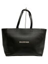 【中古】BALENCIAGA◆EVERYDAY EAST WEST/トートバッグ/レザー/BLK/618284【バッグ】