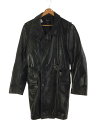 【中古】DKNY(DONNA KARAN NEW YORK)◆コート/M/牛革/BLK【メンズウェア】