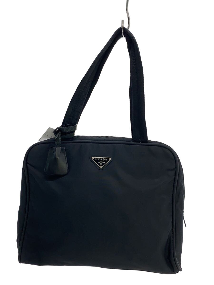 【中古】PRADA◆ハンドバッグ/ナイロン/BLK/無地/8494【バッグ】