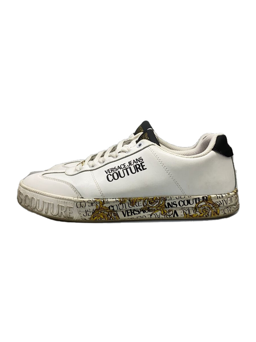 【中古】VERSACE JEANS COUTURE◆ローカットスニーカー/27.5cm/WHT/73YA3SK6【シューズ】