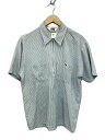 【中古】BEN DAVIS◆トップス/M/コットン/BLU/ストライプ【メンズウェア】