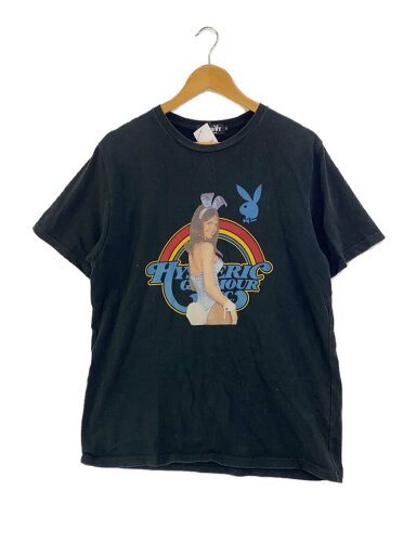 【中古】PLAYBOY◆Tシャツ/L/コットン/BLK/12181CT01【メンズウェア】 【中古】PLAYBOY◆Tシャツ/L/コットン/BLK/12181CT01【メンズウェア】