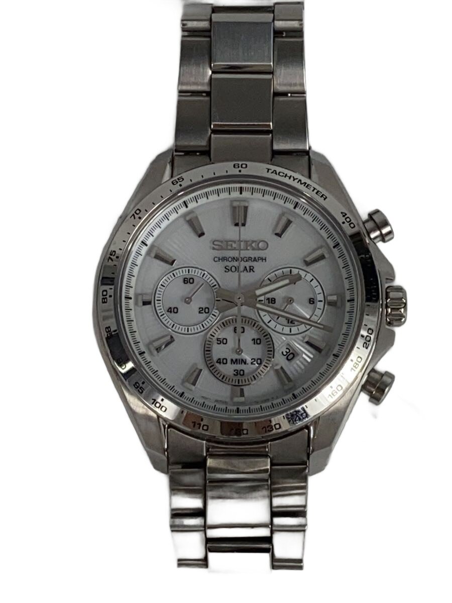 【中古】SEIKO◆ソーラー腕時計/アナログ/V175-0FD0【服飾雑貨他】