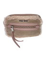 【中古】MIU MIU◆ショルダーバッグ/スウェード/PNK/無地/5BH118【バッグ】