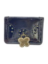 【中古】ANNA SUI◆カードケース/レザー/BLK/レディース【服飾雑貨他】
