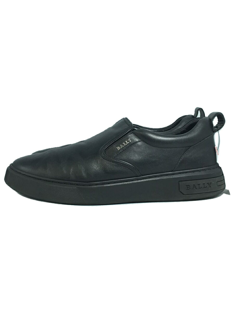 【中古】BALLY◆ローカットスニーカー/UK9/BLK/レザー【シューズ】