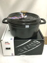 【中古】Staub◆COCOTTE RONDE鍋/ココットラウンド18cm/BLK/1101825【キッチン用品】