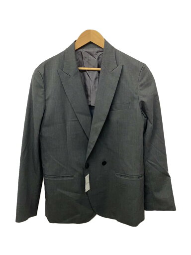 【中古】yoshio kubo◆SILK WOOL JACKET/ダブルブレストジャケット/YKS20703/グレー/2【メンズウェア】 【中古】yoshio kubo◆SILK WOOL JACKET/ダブルブレストジャケット/YKS20703/グレー/2【メンズウェア】