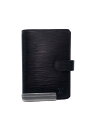 【中古】LOUIS VUITTON◆アジェンダPM_エピ/レザー/BLK/メンズ【服飾雑貨他】