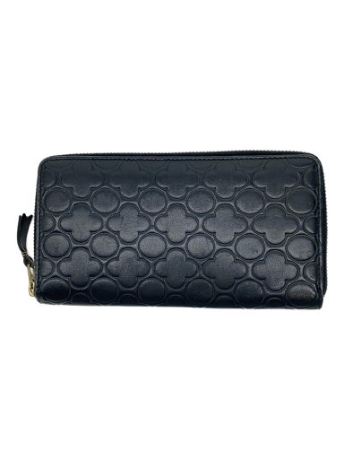 【中古】Wallet COMME des GARCONS◆長財布/レザー/BLK/総柄/レディース【服飾雑貨他】 【中古】Wallet COMME des GARCONS◆長財布/レザー/BLK/総柄/レディース【服飾雑貨他】