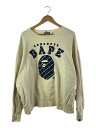 【中古】A BATHING APE◆×CONCEPTS/CREWNECK/スウェット/XL/コットン/CRM/001SWJ731903C/状態考慮【メンズウェア】