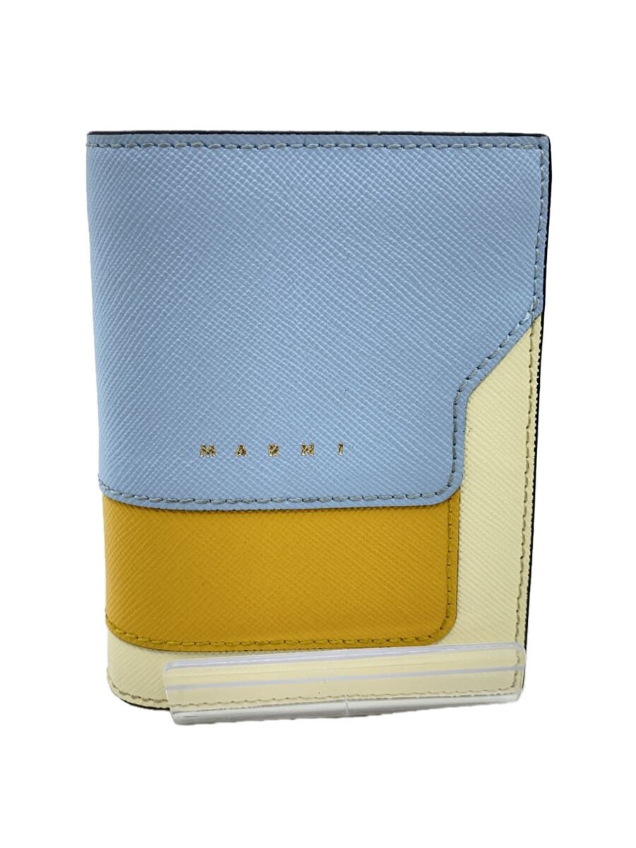 【中古】MARNI◆2つ折り財布/PVC/BLU/レディース【服飾雑貨他】