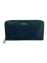 【中古】FURLA◆長財布/レザー/BLK/無