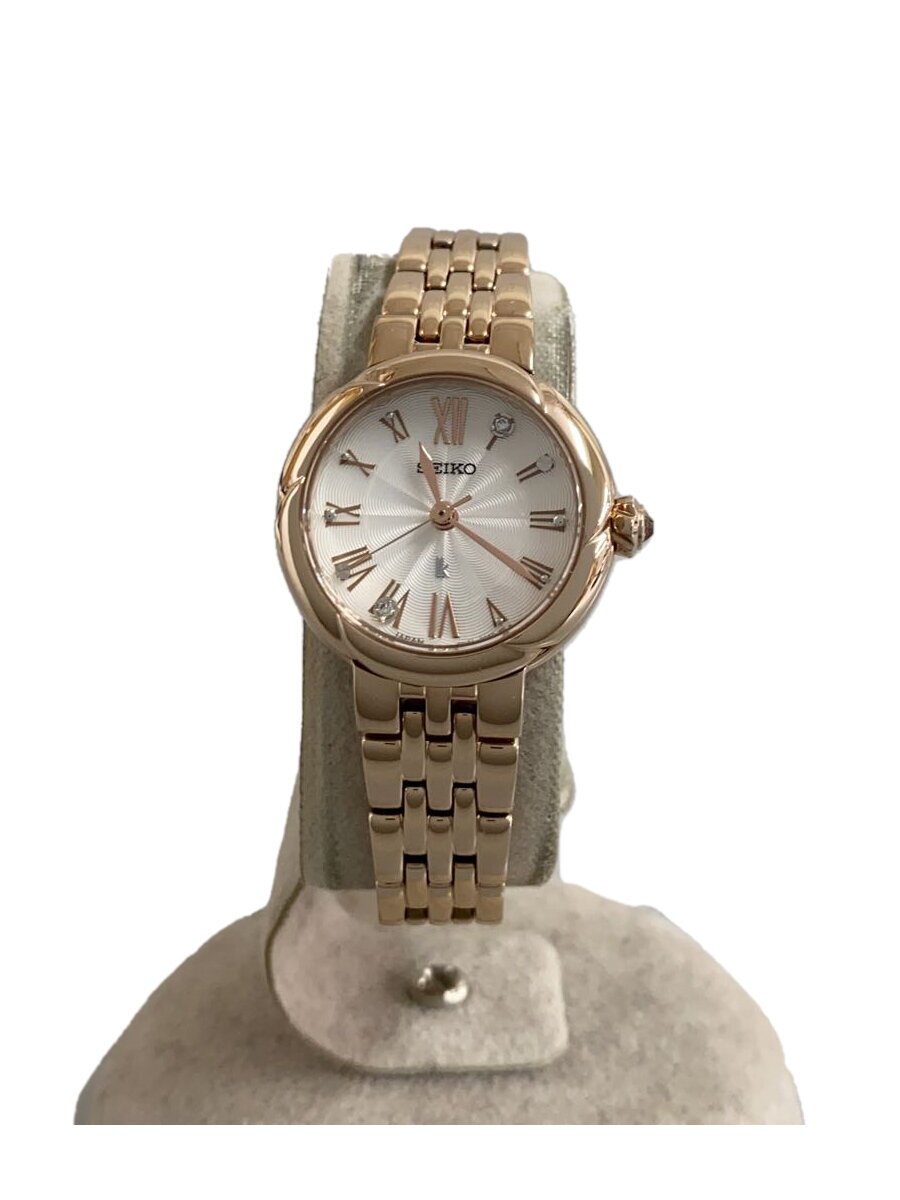 B, F, H, P, V - 【中古】SEIKO◆クォーツ腕時計/アナログ/--/CRM/PNK/4n31-00a0【服飾雑貨他】