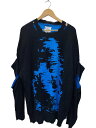 【中古】TAKAHIROMIYASHITA TheSoloist.◆ニット・セーター(厚手)/44/コットン/BLU/0001SS22【メンズウェア】
