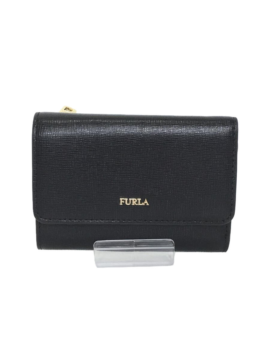 【中古】FURLA◆3つ折り財布/レザー/B