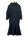 【中古】emmi◆フーディーカットワンピース/0/ポリエステル/ブラック/無地/13WCO224061【レディースウェア】
