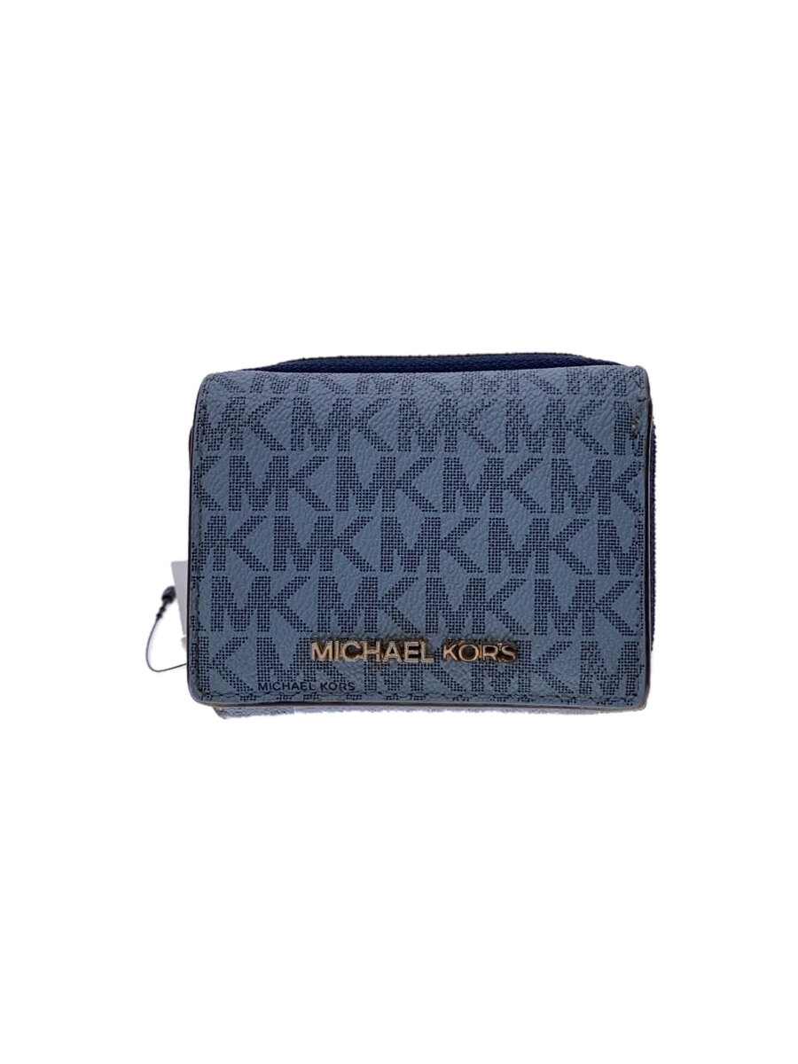 【中古】MICHAEL KORS◆3つ折り財布/--/BLU/レディース/35H9GTVZ5B【服飾雑貨他】