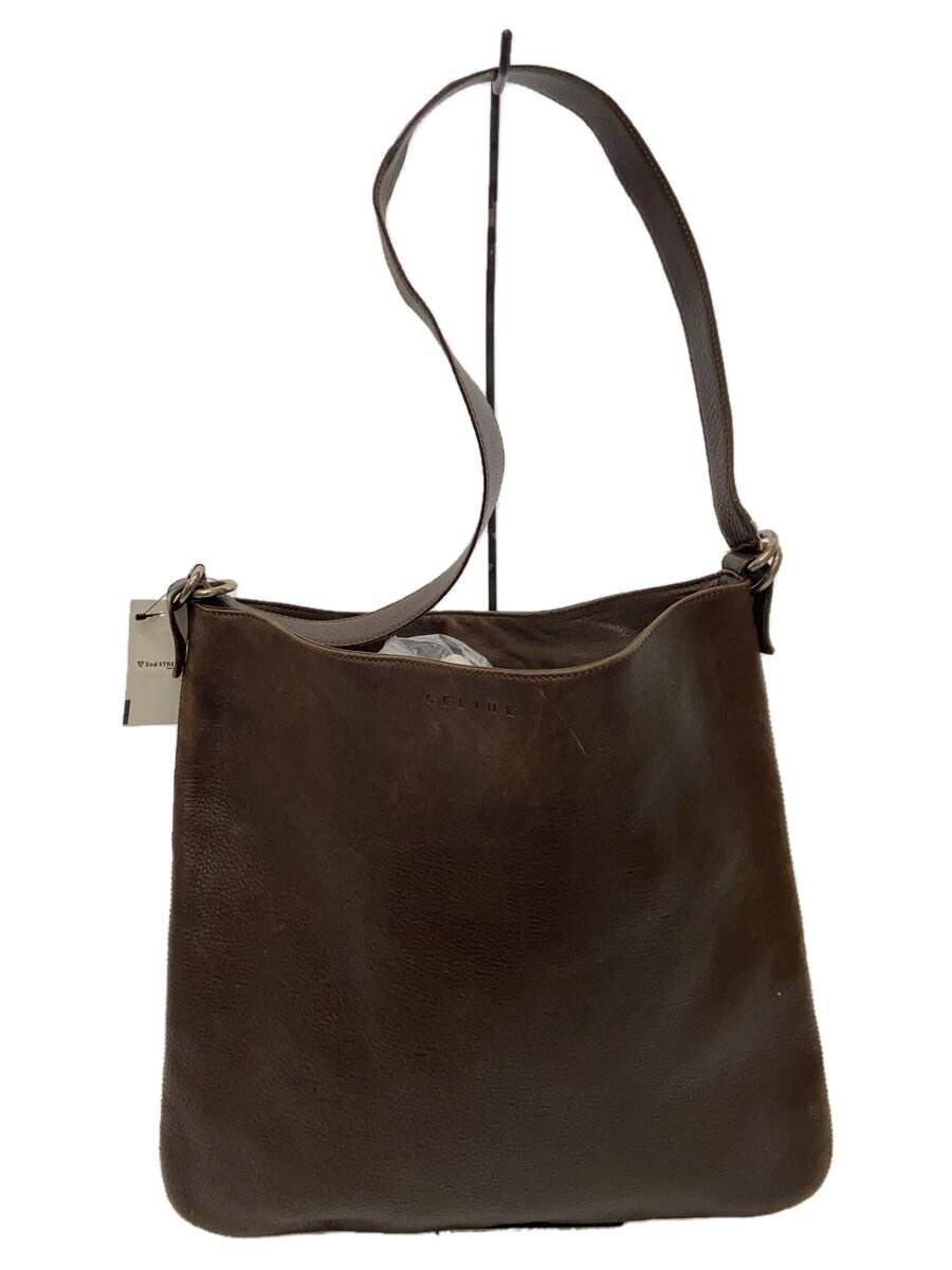 【中古】CELINE◆トートバッグ/レザー/BRW//【バッグ】