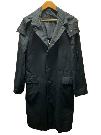 【中古】ANN DEMEULEMEESTER◆アーカイブ/フーデットコート/XS/コットン/BLK//【メンズウェア】 【中古】ANN DEMEULEMEESTER◆アーカイブ/フーデットコート/XS/コットン/BLK//【メンズウェア】