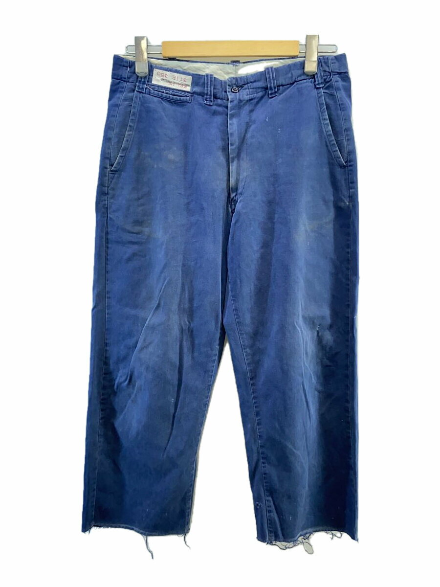 【中古】50s/デコTALON/ワークパンツ/カットオフ/ボトム/34/コットン/BLU【メンズウェア】