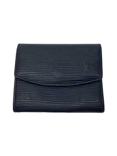 【中古】LOUIS VUITTON◆ポルト・モネ・サーンプル_エピ_BLK/レザー/BLK/無地/メンズ【服飾雑貨他】 【中古】LOUIS VUITTON◆ポルト・モネ・サーンプル_エピ_BLK/レザー/BLK/無地/メンズ【服飾雑貨他】