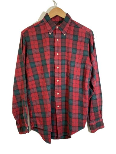 【中古】L.L.Bean◆80s/Rangeky Flannel Shirt/長袖シャツ/M/コットン/RED/チェック【メンズウェア】 【中古】L.L.Bean◆80s/Rangeky Flannel Shirt/長袖シャツ/M/コットン/RED/チェック【メンズウェア】