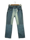 【中古】VICTORIA BECKHAM◆ミッドライズパッチワークジーンズ/26/デニム/IDG【レディースウェア】