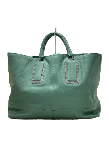 【中古】BOTTEGA VENETA◆ラージトートバッグ/バッグ/レザー/グリーン/b02876112q//【バッグ】 【中古】BOTTEGA VENETA◆ラージトートバッグ/バッグ/レザー/グリーン/b02876112q//【バッグ】