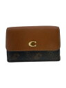 【中古】COACH◆3つ折り財布/--/BRW/総柄/レディース【服飾雑貨他】