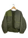 【中古】blanc basque◆キルティングジャケット/38/ナイロン/KHK/BB04-503【レディースウェア】