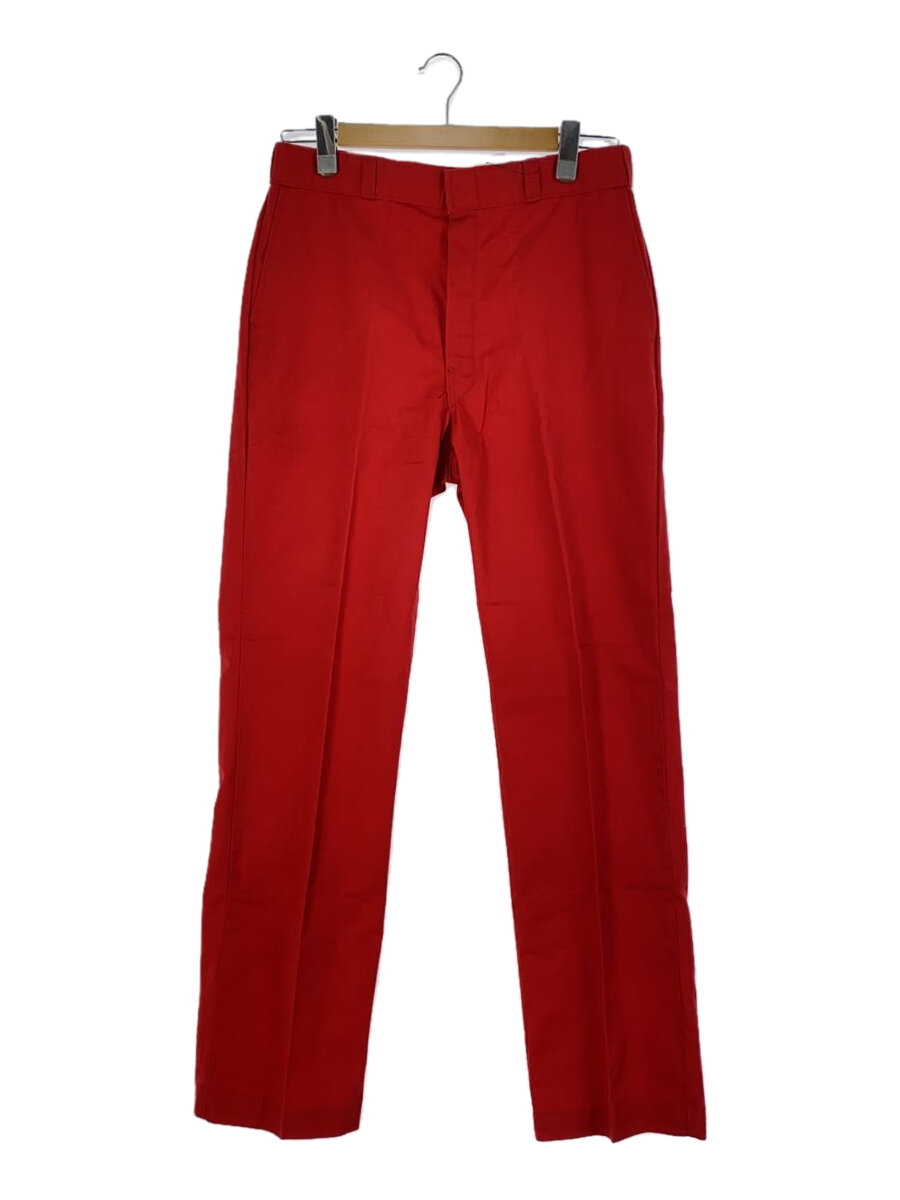 【中古】DICKIES◆ボトム/32/ポリエステル/RED/無地【メンズウェア】
