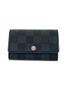 【中古】LOUIS VUITTON◆ミュルティクレ6_ダミエ・グラフィット_BLK/レザー/BLK/レディース【服飾雑貨他】(4)