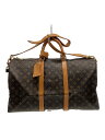 【中古】LOUIS VUITTON◆キーポル・バンドリエール50_モノグラム・キャンバス_BRW/PVC/BRW/モノグラム【バッグ】