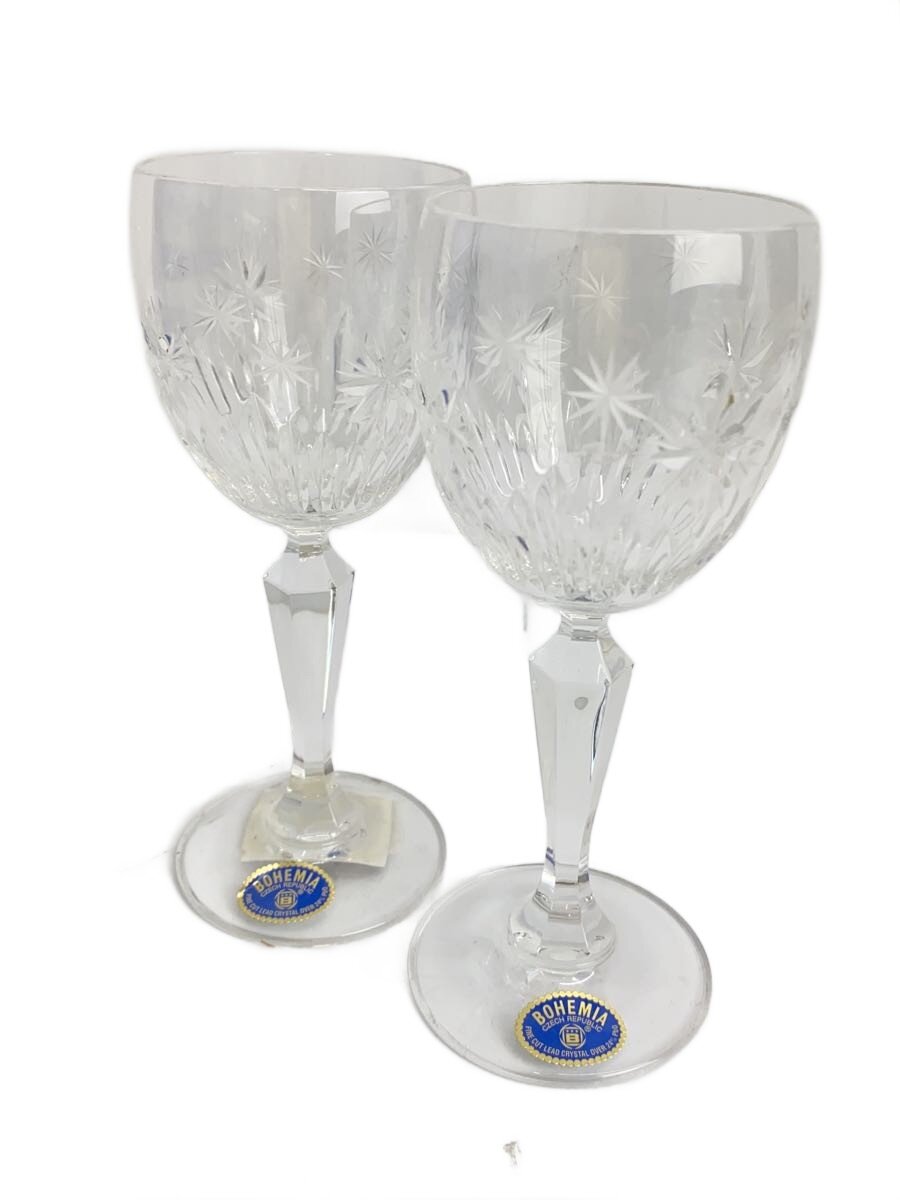 【中古】BOHEMIA GLASS(Crystal)◆グラス/2点セット【キッチン用品】