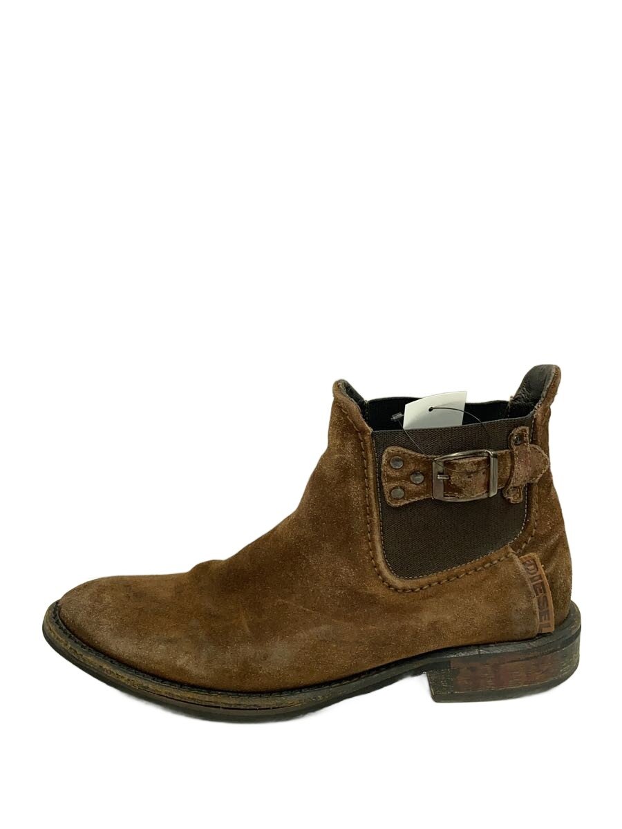 【中古】DIESEL◆サイドゴアブーツ/40/BRW/スウェード【シューズ】